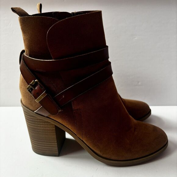 Madden Girl Eliot Dark Tan Ankle Boots Booties Women's Size 8 US Casual Work Fun - Picture 5 of 10